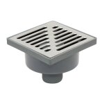 Tycner - bas sortie grille acier inoxydable 150x150mm sol siphon vidange 50mm tuyau