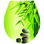 Sticker pour abattant wc 'bambou' mesurant 32x38cm