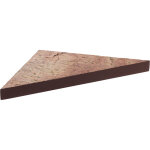 U - tile - etagre d'angle en pierre naturelle - 24 x 24 cm x 2, 4 cm d'paisseur - roche de mars