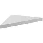 U - tile - etagre d'angle en solid surface - 24 x 24 cm x 2, 4 cm d'paisseur - blanc