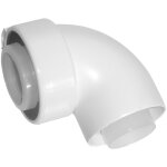 Coude ubbink condensation gaz / fioul pptl / pvc 90 blanc 80 / 125 Coude ubbink condensation gaz / fioul pptl / pvc 90 blanc 80 / 125