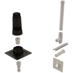 Ubbink - kit condensation renolux entr�e murale d60 / 100 noir 184426