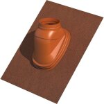 Ubbink - solin ubiflex pour terminaux verticaux  60 / 100mm et 80 / 125mm ocre - pour toit en pente ...