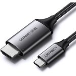 C�ble adaptateur hdmi vers usb - c 4k 60 hz 1, 5 m noir - gris