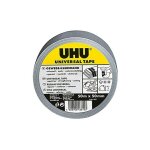 Uhu 46615 ruban adh�sif universel en tissu argent� 50 m x 48 mm