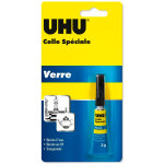 Uhu - colle spciale verre - colle forte, rapide, tanche, ractive aux uv, transparente, tube 3g