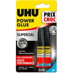 Uhu - power glue gel - colle instantane ultra rapide et forte, ne coule pas, sans solvants, transparente, ...