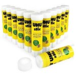 Uhu stic - b�ton de colle permanent transparent pour application - 21 g - paquet de 12