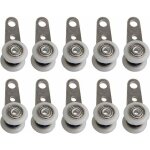Ulisem - lot de 10 roulettes pour baies vitres ou portes coulissantes - en mtal et en plastique - 4, ...