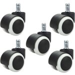 Ulisem - 5 pices roulettes de chaise de bureau 48 mm pour chaise d'ordinateur roulettes pivotantes pour ...