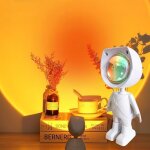 Ulisem - 7 couleurs lampe projecteur coucher de sunset en forme d'astronaute, lampe coucher de soleil, ...