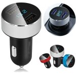 Adaptateur de chargeur de voiture double ports 3. 1a prise allume - cigare usb 12v / 24v voltmtre led ...