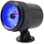Ulisem compte - tours de voiture 2'' 52 mm avec support noir, 0 - 8 000 tr / min, lumière led bleue - ... Ulisem compte - tours de voiture 2'' 52 mm avec support noir, 0 - 8 000 tr / min, lumière led bleue - ...