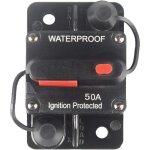 Ulisem disjoncteur 50 a  rinitialisation manuelle, 12 v - 36 v cc, tanche, montage en surface, pour ...