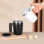 Hz - 588 tasse à mélanger automatique magnétique rechargeable en acier inoxydable avec couvercle, tasse ... Hz - 588 tasse à mélanger automatique magnétique rechargeable en acier inoxydable avec couvercle, tasse ...