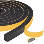 Ulisem joint porte, 12mm(l) x10mm(h) x4m(l), joint fenetre isolation, joint porte entree, noir (chacun ...