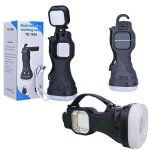 Lampe de poche d'urgence 26 led smd cob rechargeable avec panneau solaire portable - - ulisem