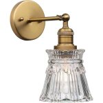 Ulisem vintage industriel applique murale e27 luminaires intrieur abat - jour en verre  rayures ptales ...