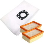 Ulisemkit de 10 sacs + 2 filtres pour aspirateur karcher wd4 wd5 mv4