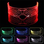 Ulisemlunette led, lunettes lumineuses fete, lunettes led cyberpunk, multi - effets tels que la lumire ...
