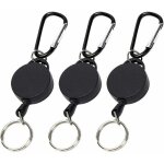 Ulisemporte badge enrouleur, 3 pcs porte - cls rtractable, drouleur badge, porte cl yoyo, mousqueton ...