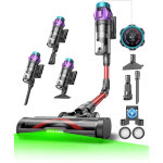 Ultenic aspirateur balai sans fil uf18p, 600w, 150aw, 70kpa, autonomie 80 min, �cran led, tube flexible, ...