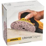 Ultimax ligno  150 mm disque abrasif auto - agrippant multifit - g. 40 - boite de 50 mirka ul6m105040 ...