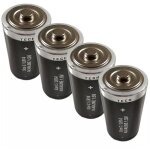 Lot de 4 piles alcalines type c (lr14) professionnelles