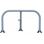 Ultra secure - arceau parking blanc pieds noirs - arceau anti - stationnement avec serrure int�gr�e