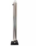 Ultra secure - poteau rabattable 900 - 76 - i inox (s'entrouvrant) acier inoxydable avec oeillet