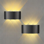 Applique murale ext�rieur / int�rieur 2 pack, ultrixe, 6w ip65 �clairage mural led �tanche luminaire, ...
