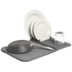 Tapis de schage vaisselle pliable udry mini gris