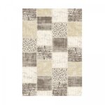 Unamourdetapis - tapis salon et chambre 120x160 marron et beige tiss motif gomtrique lyn7 silica