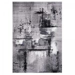 Unamourdetapis - tapis salon et chambre 160x230 gris rectangle tiss motif abstrait lyn1 tablo