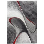 Unamourdetapis - tapis salon et chambre 60x110 rouge et gris rectangle tissé motif rond lyn8 garca Unamourdetapis - tapis salon et chambre 60x110 rouge et gris rectangle tissé motif rond lyn8 garca