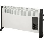 Radiateur electrique mobile 800 - 1000 - 1200w horizontal 440x785mm blanc sur pied avec fiche 230v mecanique ...