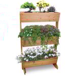 Unho - jardini�re verticale en bois - bac � fleurs int�rieur ext�rieur potager pour culture de l�gumes, ...