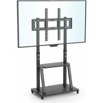 Unho - meuble tv sur pied pour �crans de 32 - 100 pouces - support tv roulette hauteur r�glable - pied ...