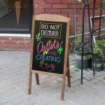 Panneau publicitaire magntique porte affiche a1 chevalet stop trottoir pour caf bar restaurant - marron ...
