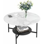 Unho - table basse salon ronde en marbre design scantinave pour salon bureau café - 80 x 47 cm Unho - table basse salon ronde en marbre design scantinave pour salon bureau café - 80 x 47 cm