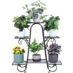 Unho - tag�re � fleurs fer forg� - porte plante int�rieur 77�26�72cm echelle escalier pour jardin balcon ...