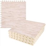 Unho - tapis en mousse eva embo�tables - 240 x 180cm - effet bois doux pour salon chambre salle de gym ...