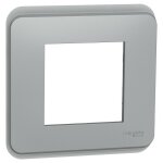 Plaque ue de finition unica 2 postes blanc