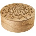 Boite ronde astro en bois mdf grav�