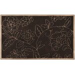 Essuie - pieds floral en gomme 75 cm