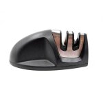 Union - aiguiseur couteaux pro , 2 en 1 , pour inox et cramique , base antidrapante , noir