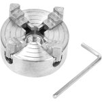 Mandrin pour tour  bois, 4 mchoires tour mandrin robuste en alliage de zinc en bois tournant pince ...
