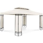 Uniprodo - pergola de jardin terrasse en kit tonnelle store toiture 3x4m acier