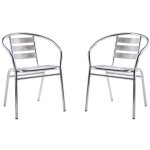 Lot de 2 fauteuils de jardin en aluminium - montmartre de mylia