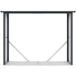 Vente - unique - abri bûches métal en acier galvanisé effet bois 3, 27 m3 - 4 stères - l242 x p89 x h190 ... Vente - unique - abri bûches métal en acier galvanisé effet bois 3, 27 m3 - 4 stères - l242 x p89 x h190 ...